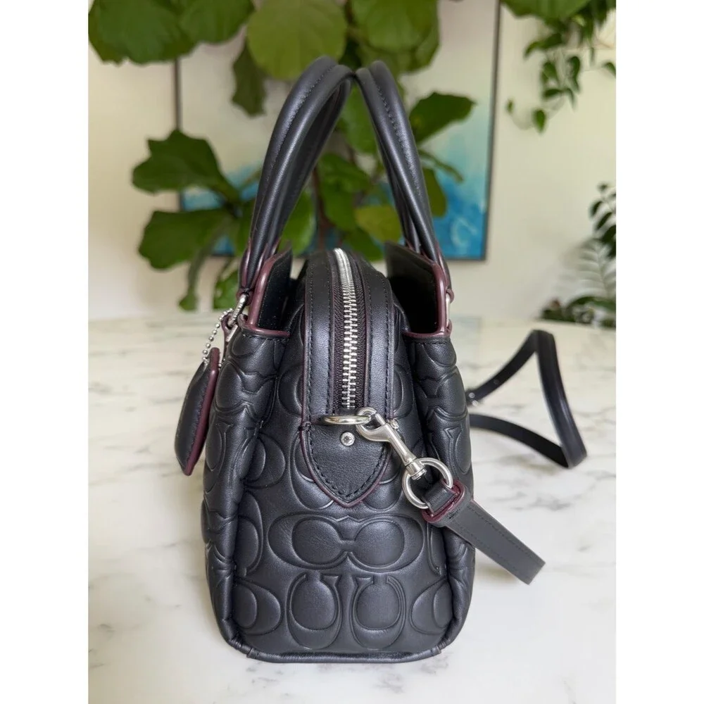 Coach Mini Darcie Carryall in Signature Nappa Leather CM050 Black Crossbody Bag